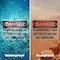 Signmission Flammable Gas Danger Sign, Plastic, 10in W x 7in L, 2PK OS-2PACK-DS-P-710-L-19366 - alternate 6